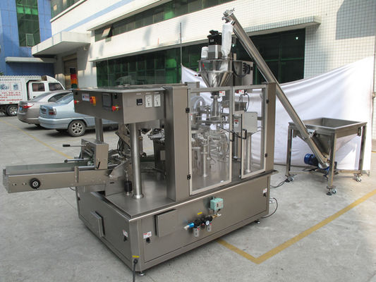 3PH περιστροφική μηχανή συσκευασίας σακουλών ένδειξης λάθους, επίπεδη σφραγίζοντας μηχανή Doypack σακουλών